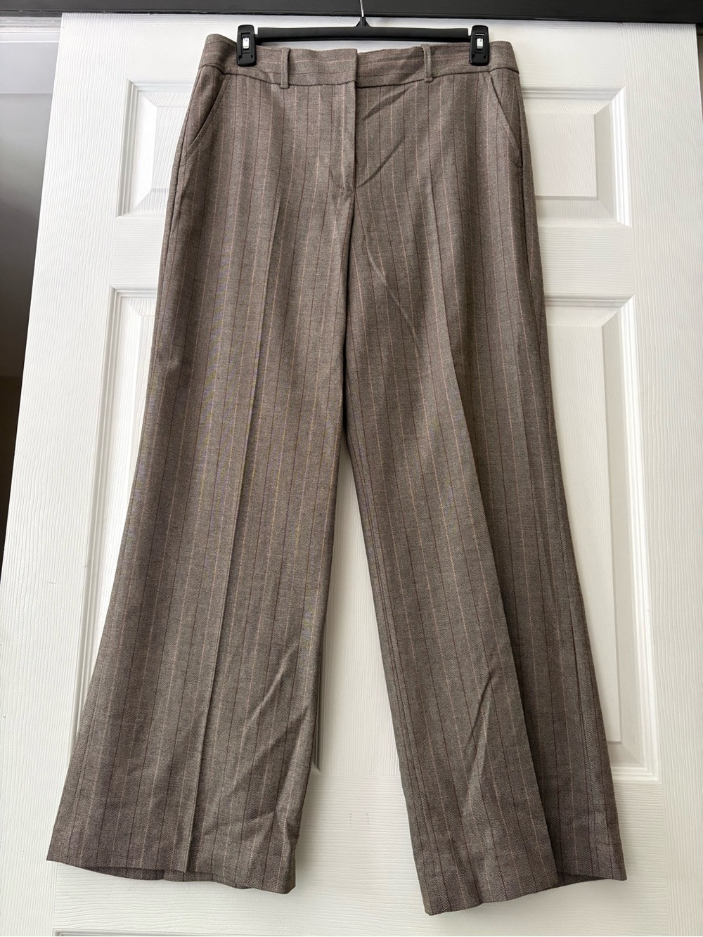 White House Black Market Wide Leg Pinstripe Trouser Pants 12